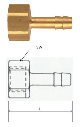 (TI3813M) G 3/8, 13 mm csatlakozású belső menetes tömlővég termék fő termékképe