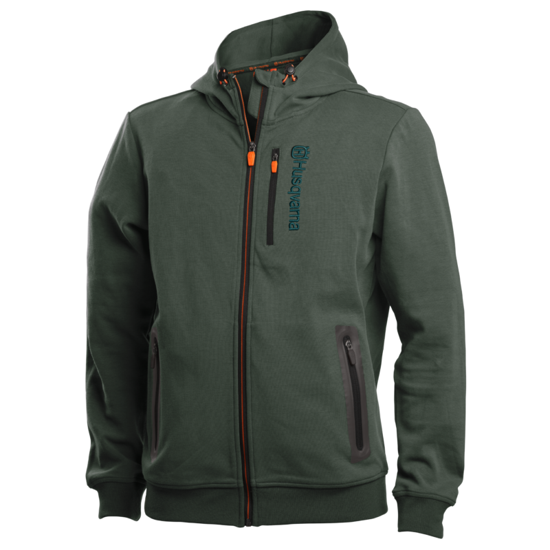 Husqvarna Xplorer Kapucnis Pulóver, Zuzmó zöld, Unisex termék fő termékképe