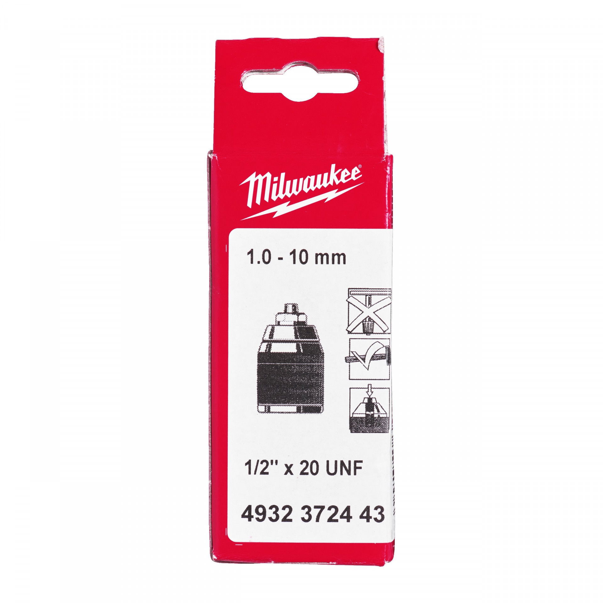 Milwaukee Kulcsnélküli tokmány FIXTEC gépekhez, 1/2"x20, 1.0-10 mm termék fő termékképe
