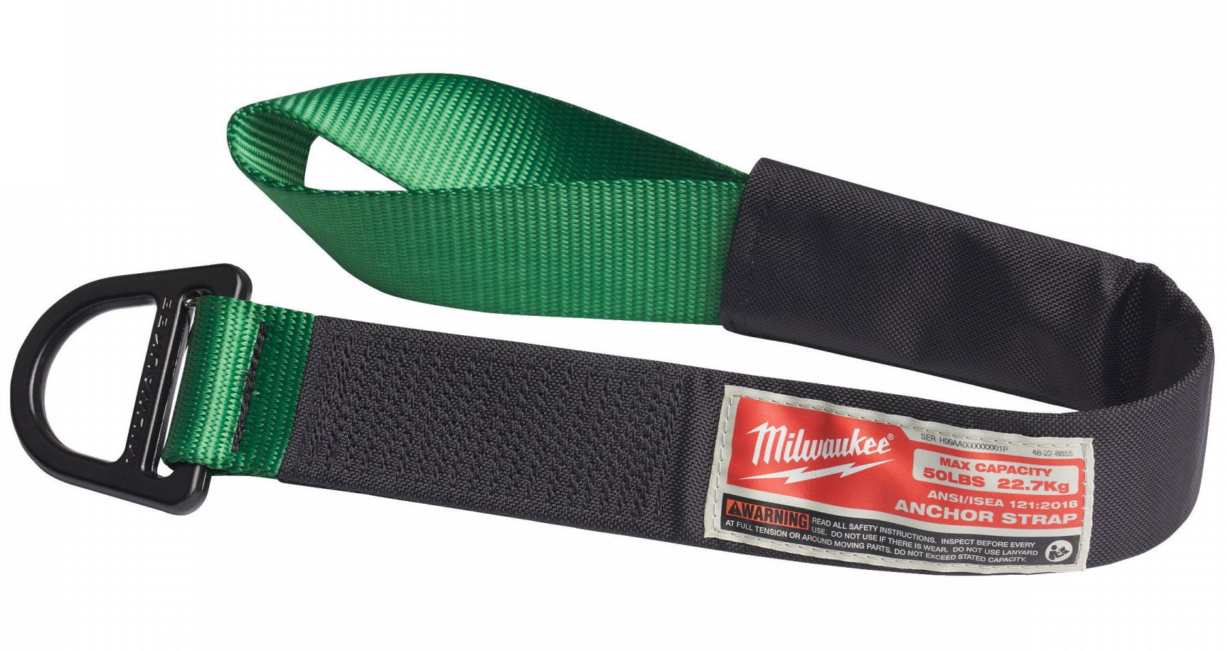 Milwaukee D-gyűrűs rögzítő heveder hurokkal, zöld, 22.7 kg-ig termék fő termékképe